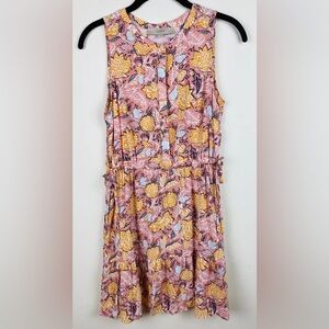 Ann Taylor Loft - Sleeveless Mini Dress in pink/orange floral print, XS